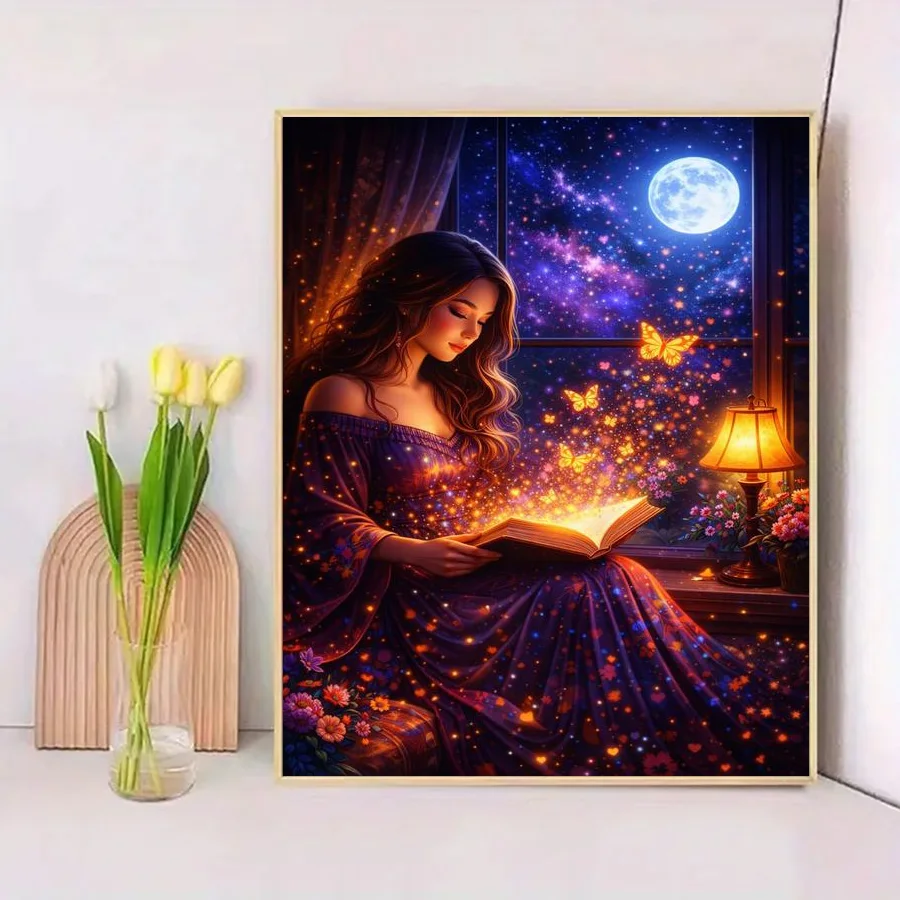 1 piece - 5D-DIY - Flocking cloth - Special drill - Diamond painting set - Fantasy and flying - Mosaic - Diamond art