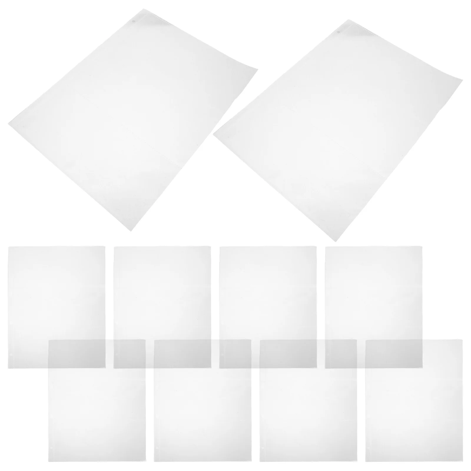 투명 리필 화폐 페이지 40개, PVC 4홀 3포켓 클리어 플라스틱 슬리브, 지폐 바인더, 지폐, 우표, 송장용