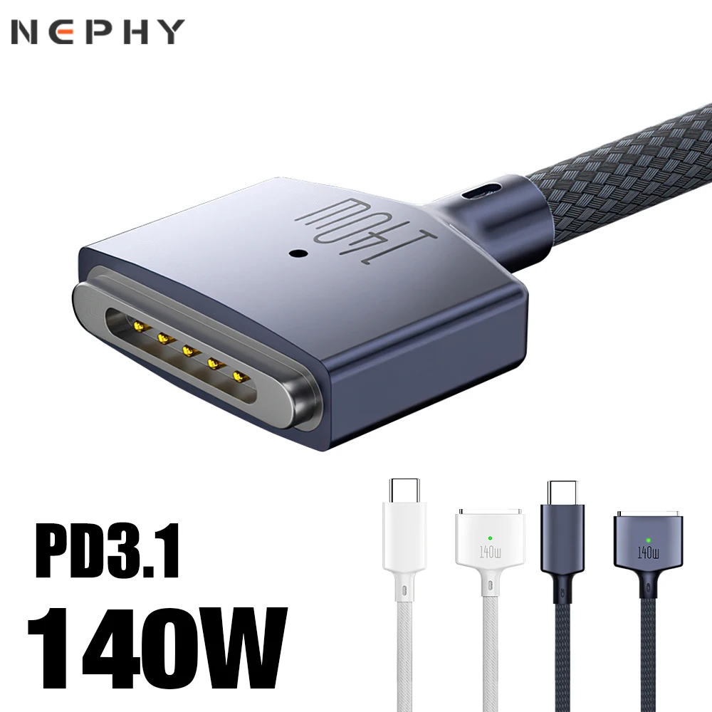 MacBookアクセサリー 140W USB-C Adapter USB-C MagSafe 3 Cable Amazon.com: USB C to Magnetic 3 140W Charging Adapter Safe 3