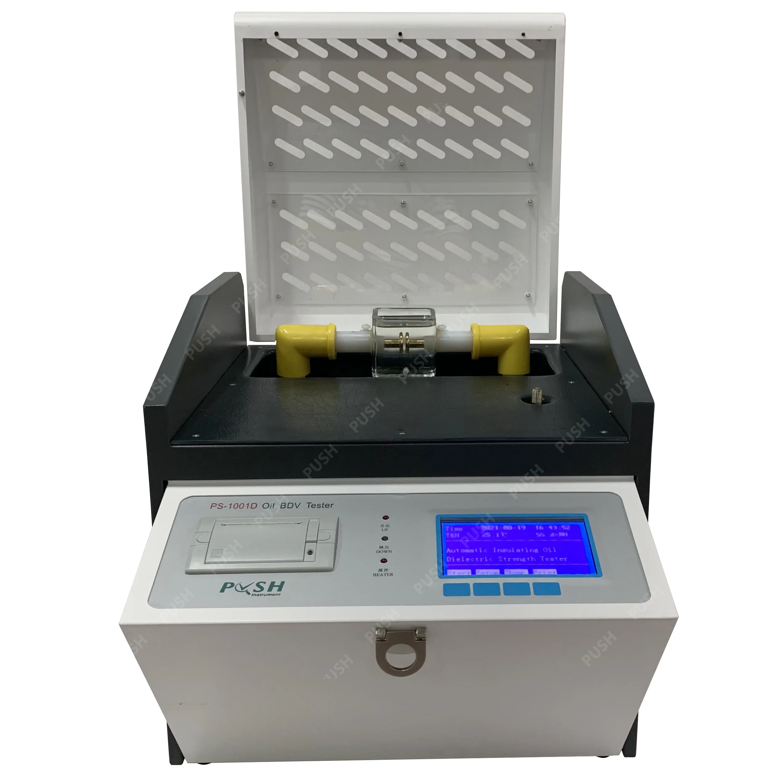 

PUSH transformer oil tester dielectric strength insulating oil breakdown voltage testing kit