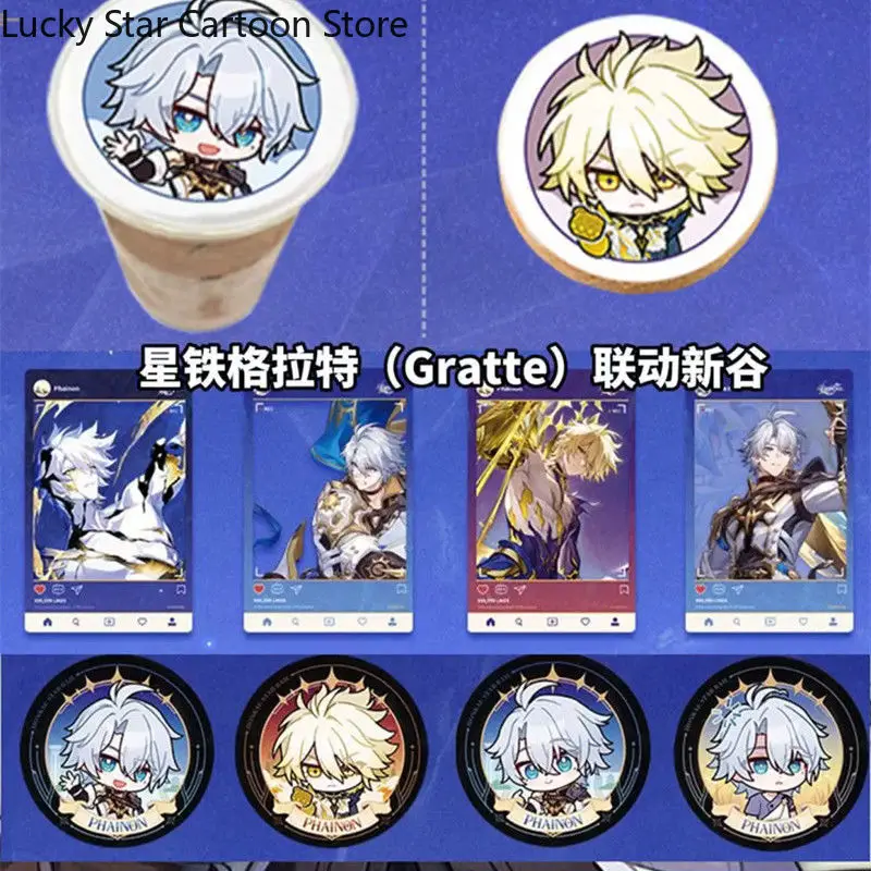Anime Honkai: 스타 레일 Phainon Mydei 코스터 투명 카드 사진 촬영 코스프레 컬렉션 크리스마스 선물 게임 할로윈