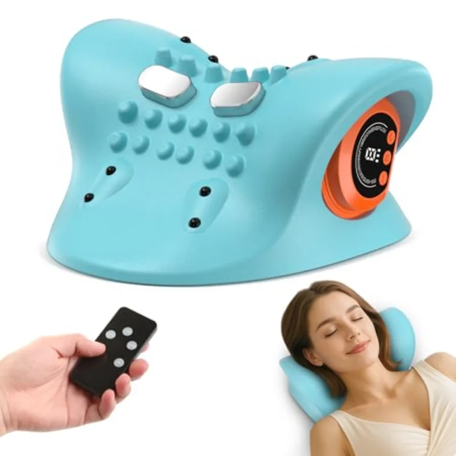Neck Massager 2025 New Upgrade 3 in 1 Portable Massager with Heat andComfortable Stretching Adjustable Intensity for Neck and S