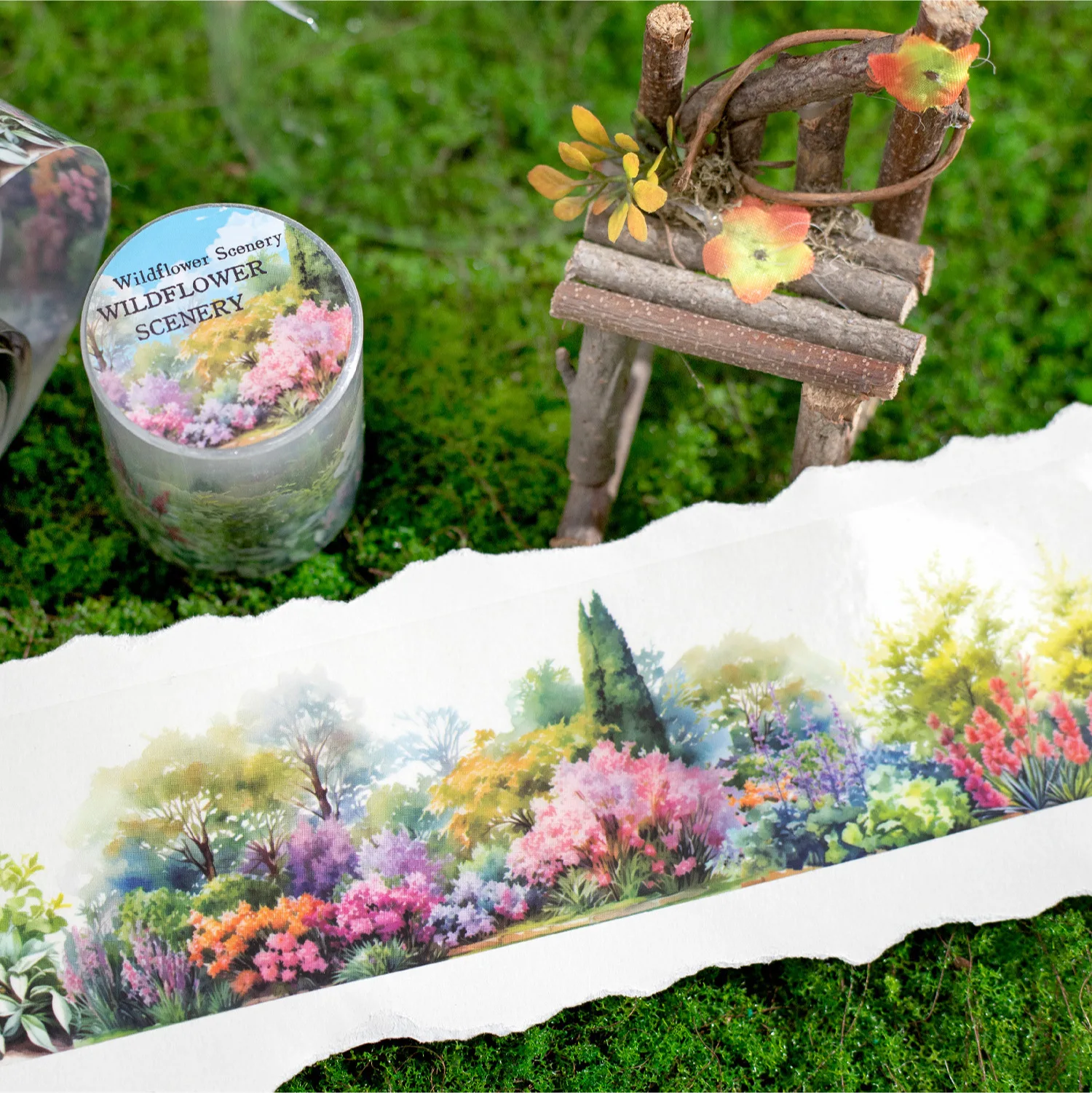 1pcs/1lot Decorative Adhesive Tapes landscape Junk Journal DIY Paper Japanese Masking Scrapbooking Stickers