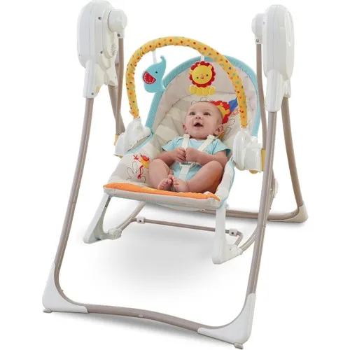 Fisher-Price 3-in-1 Swing, Baby Seat, Rocking Chair, Including Toy Bar, newborn to 18kg, 6-Step Rocking Speed, 18 Melodies BFH07