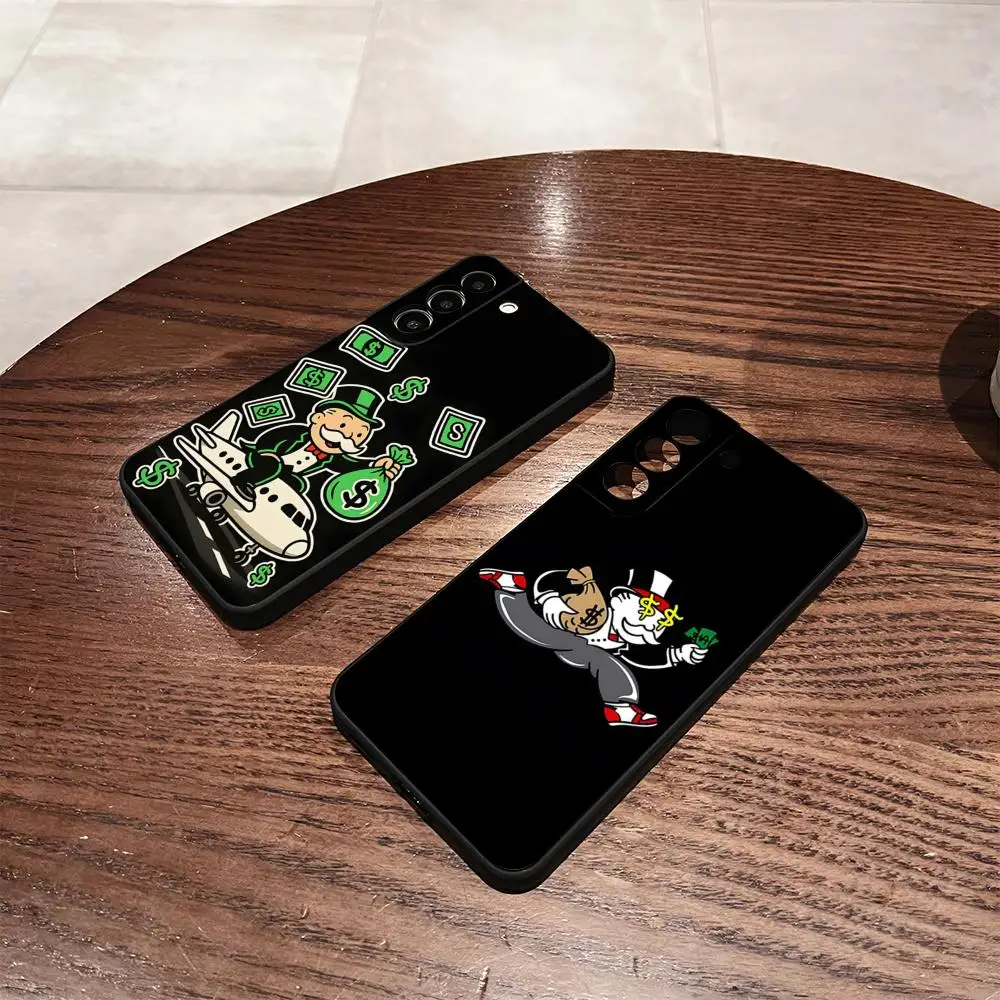 Dollar Alec Monopoly Man Phone Case For Samsung S26 S25 S24 FE S23 S22 S21 Plus S20 Ultra Note20Ultra Black Soft Shell