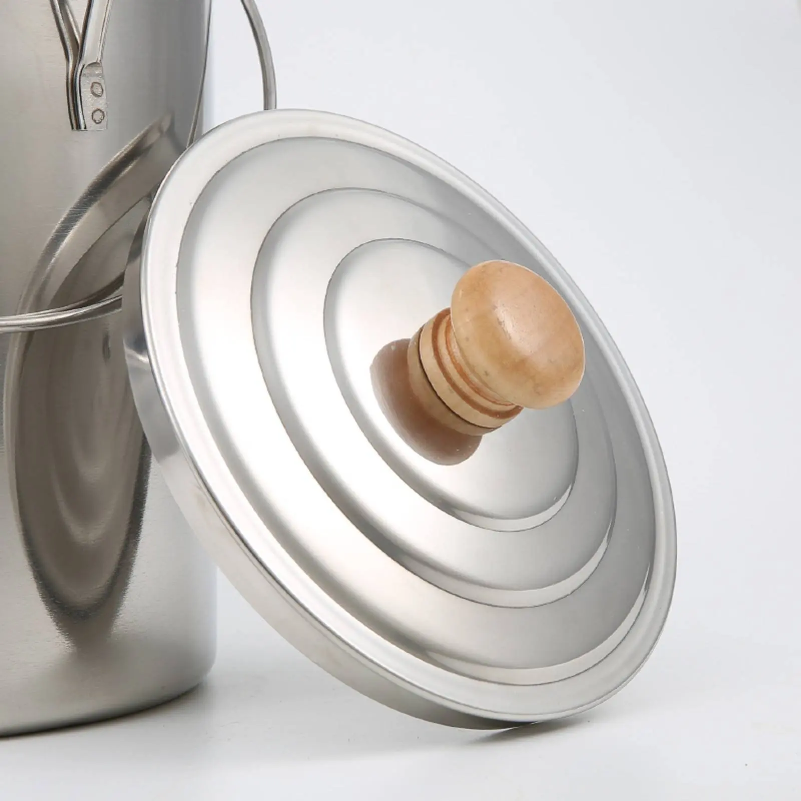 

Чайник для кемпинга из нержавеющей стали, безопасный для костра, с подвесной ручкой, большой емкости, легкий, для приготовления пищи на природе