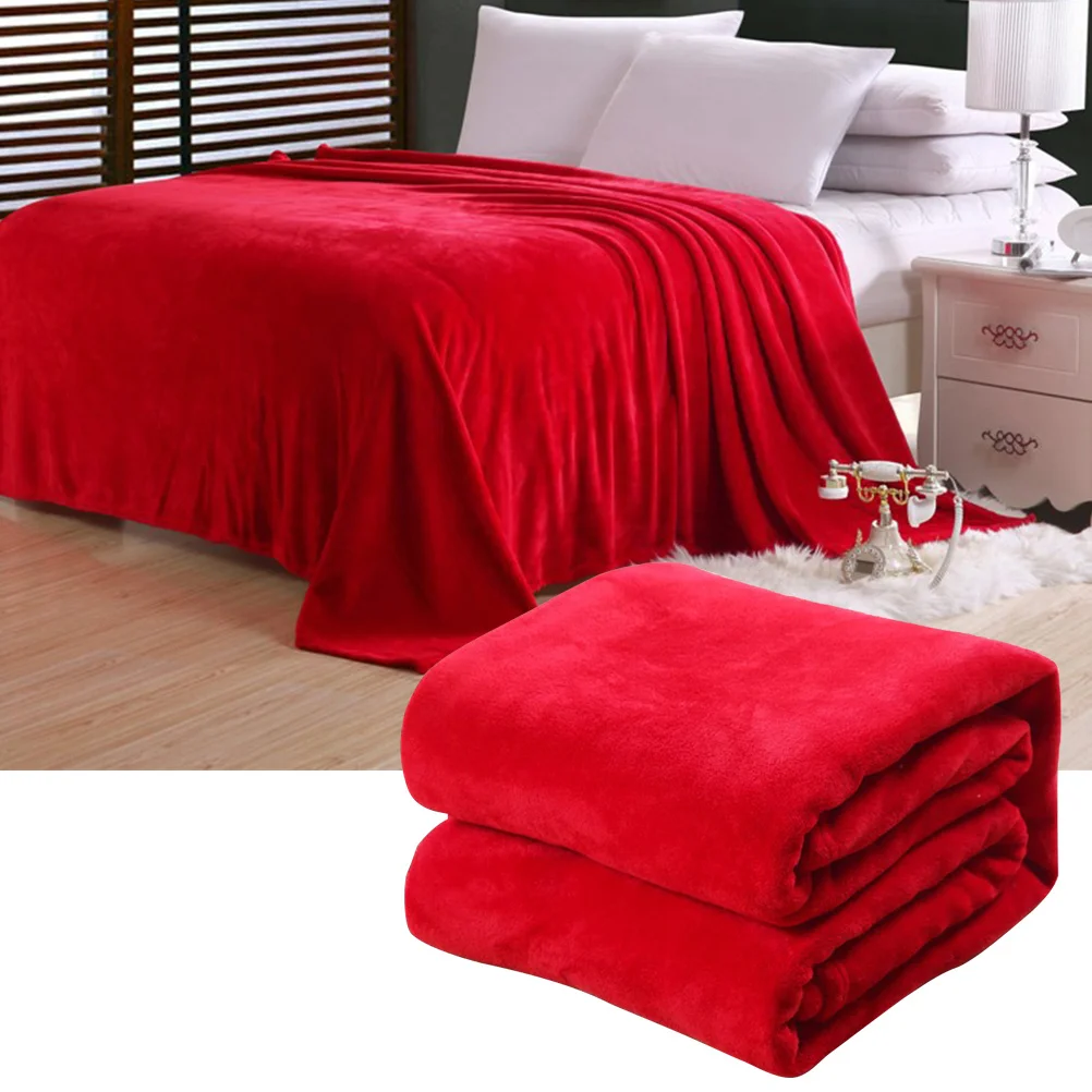 

Flannel Fleece Blanket Pure Solid Color Warm Soft Thick Blanket Throw Bed Couch Bedding Flannel Blacnket Fleece Blankets