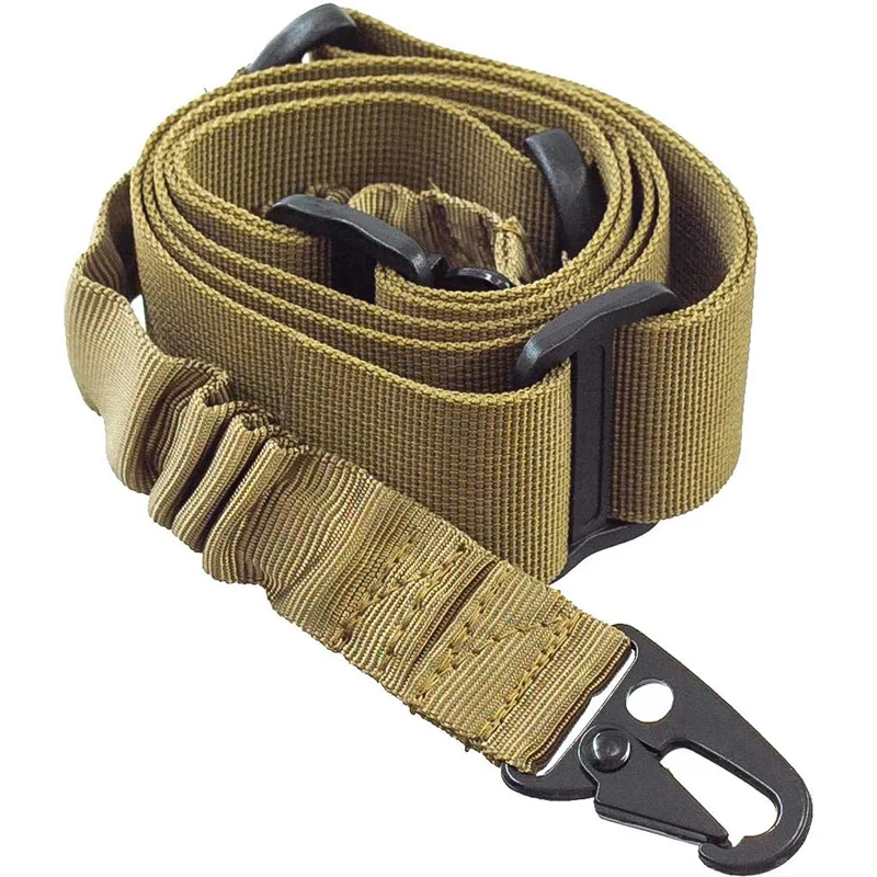 Bungee Ajustável de Ponto Único para Cinto de Segurança de Arma de Fuzil, Equipamento Tático de Treinamento de Sobrevivência