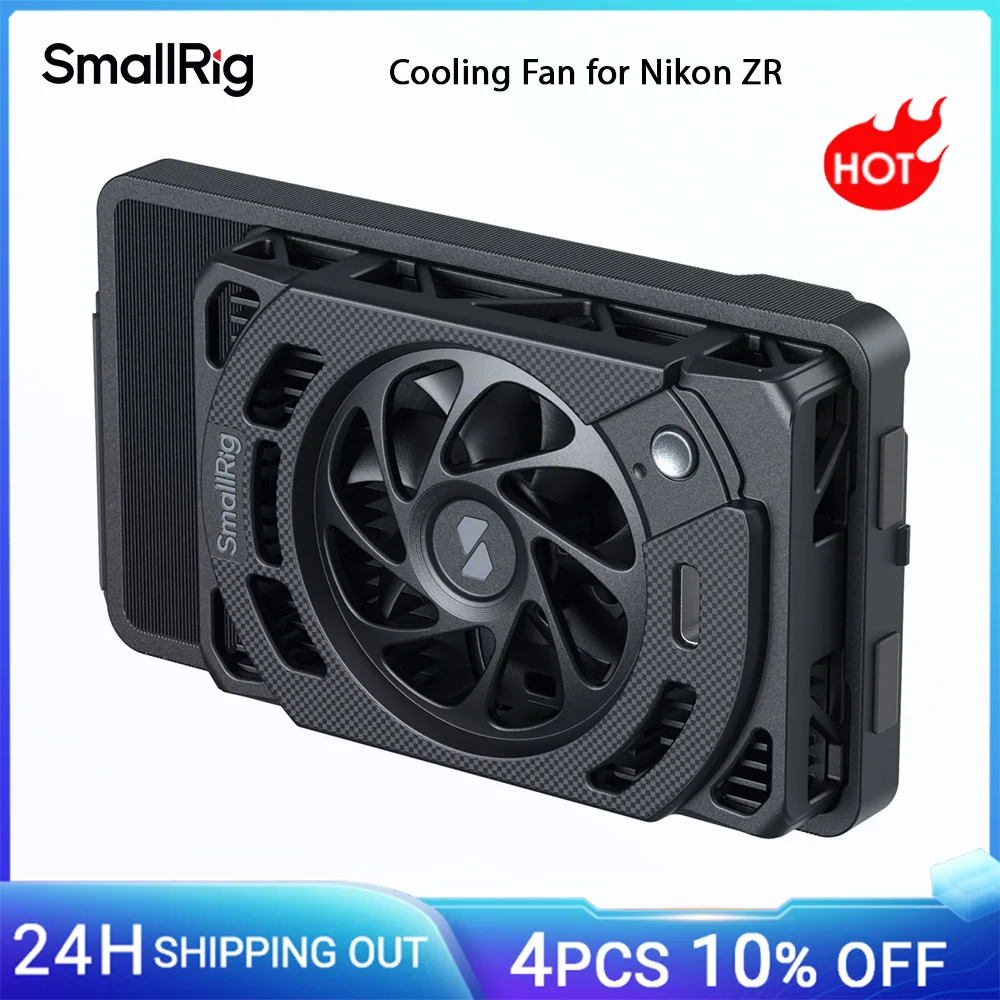 Ventola di raffreddamento SmallRig ZR per Nikon ZR con staffa di montaggio per Sony ZV-E10 II / ZV-E10 /A7 IV /A7S III/A7C/A6700/FX3/FX30 -5874
