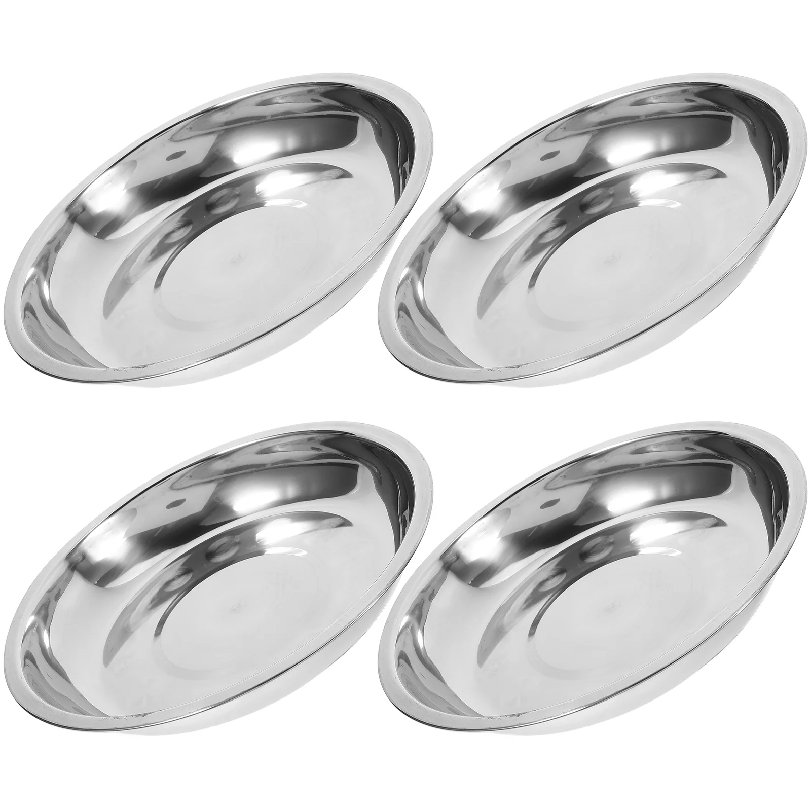 

4 Pcs Stainless Steel Cat Bowl Pet Supply Food Bowls for Indoor Cats Dog Sturdy Round