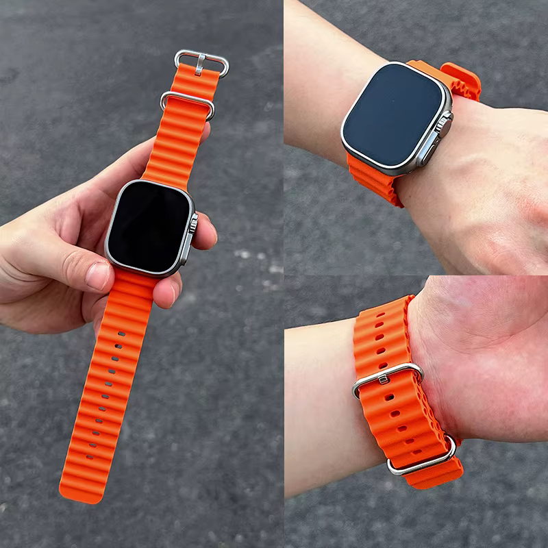 Official Ocean strap for Apple watch bands Ultra 3 2 49mm 46mm 44mm 40mm 42 41 45 sport bracelet iWatch Series 11 10 9 7 8 6 SE3 - AliExpress