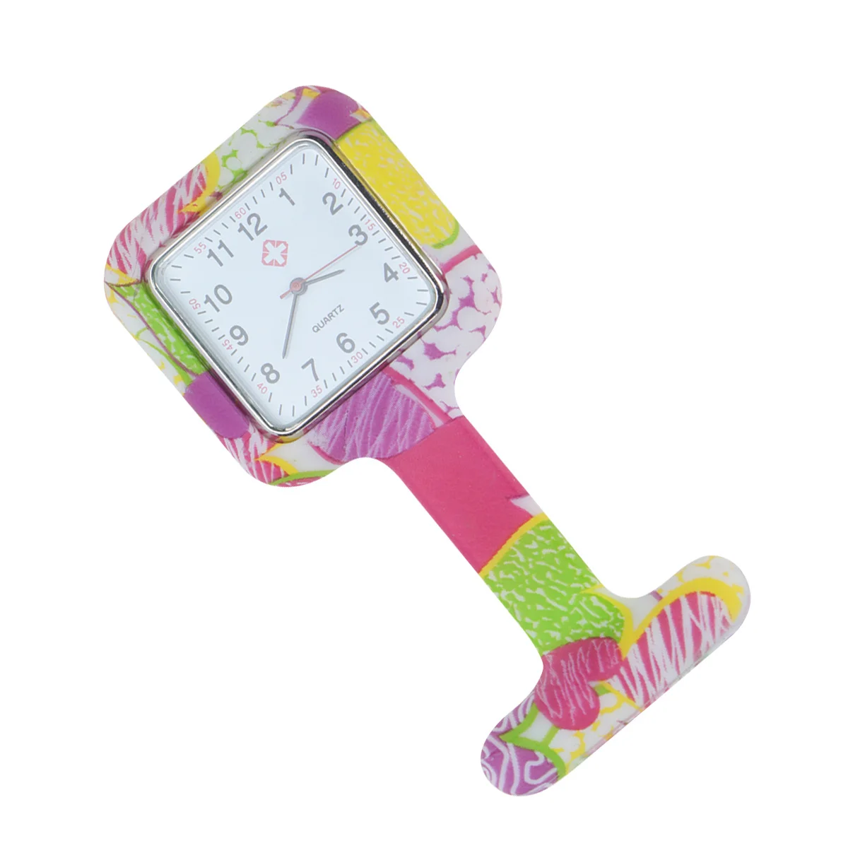 Nurse Silicone Medical Watch For Doctors Nurses Clear Time Reading Square Hanging Watch Printed Design Random