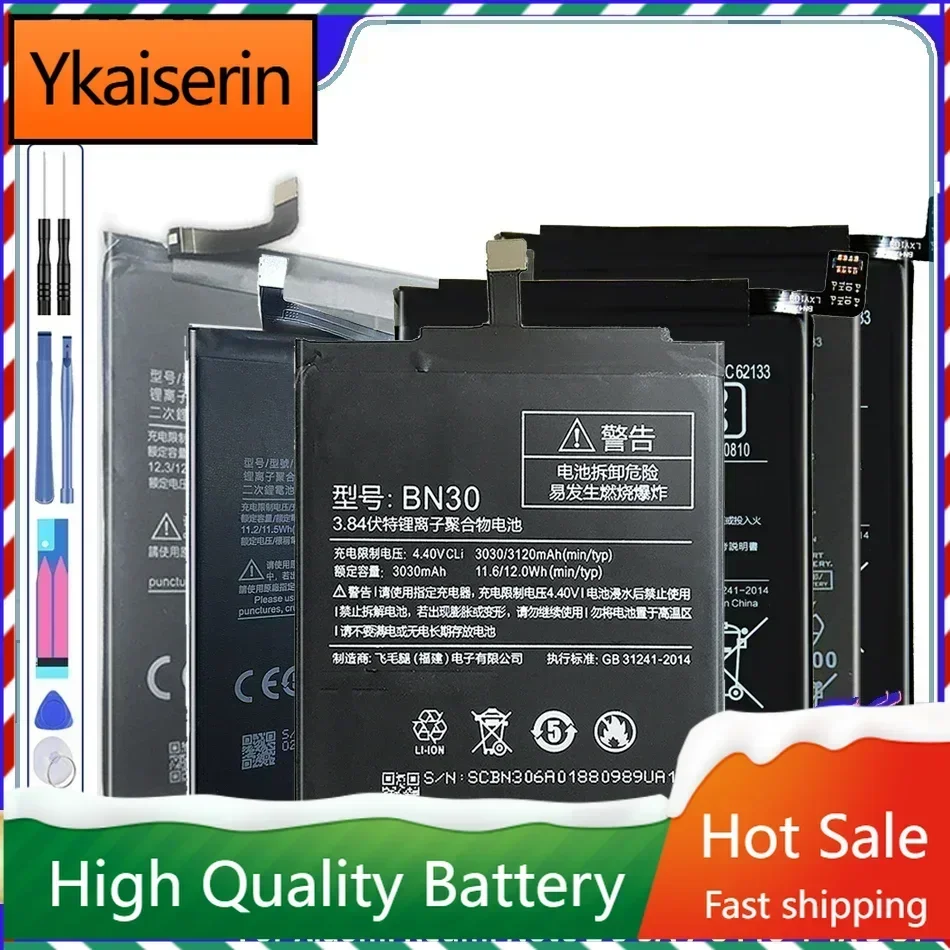 

BM47, BM46, BM3B, BM49, BN41, BN43, BN30, BN45, BN4A, BN31, Battery For Xiaomi Redmi 3, 3S, 4, 4X, 4A, 5A, 5 Plus