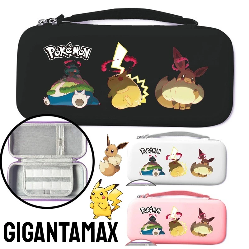 Pokemon Pikachu Eevee Snorlax Anime Carrying Case for Nintendo Switch 2 Portable Storage Bag for Switch2 Game Console Accessory