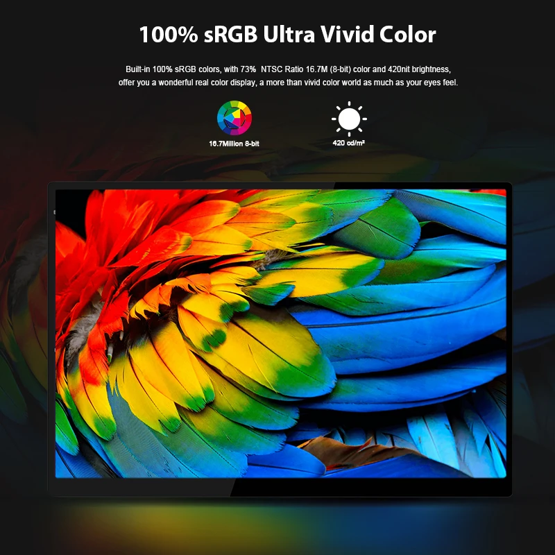 Tela sensível ao toque ZEUSLAP Z10T de 10,5 polegadas 1920x1280 Full HD IPS Portátil com portas compatíveis com HDMI e USB-C