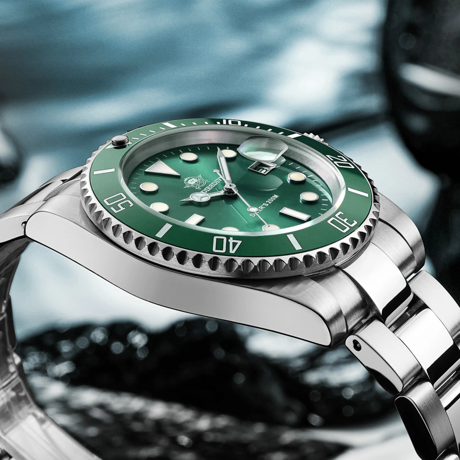 ADDIESDIVE Japan 2115 20Bar Waterproof BGW9 Super Luminous Wristwatch Stainless Steel Diver Quartz Watches Relogios Masculino