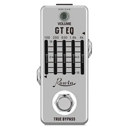 Compensador de frecuencia de Pedal de efectos de guitarra EQ paramétrico de 5 bandas, rango de ± 18dB para tamaño Mini