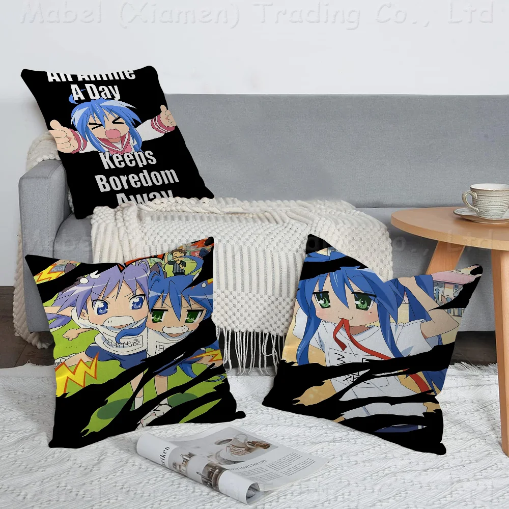 

Konata Lucky Star Pillow Anime Pillow Sofa Bed Head Pillow Cover Cushion Cover 45x45 Cm Fashion