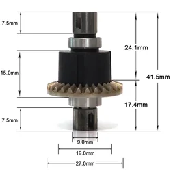 Differenziale dell'ingranaggio del metallo di aggiornamento dei pezzi di ricambio dell'automobile di RC per 1/16 SG1603/1604/05/06 UD1601/1602/1605/1606/1607