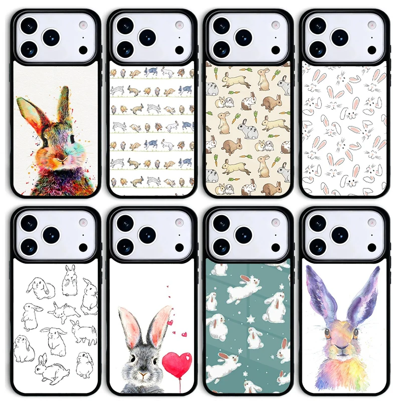 Bunny Rabbits Mobile Phone Case for IPhone 17 AIR 16pro Max 15 14 13 12 11 Bumper Cover