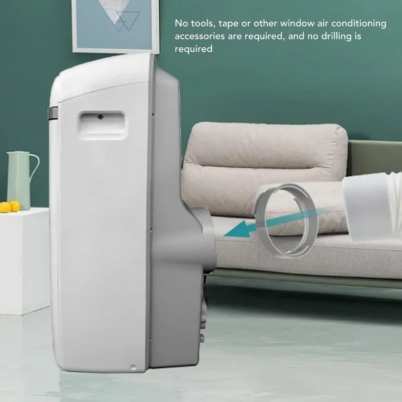 5.9in Air Conditioner Exhaust Hose Coupler,  Round Exhaust Hose Extention Coupling Connector AC Coupling Extension Portable AC C