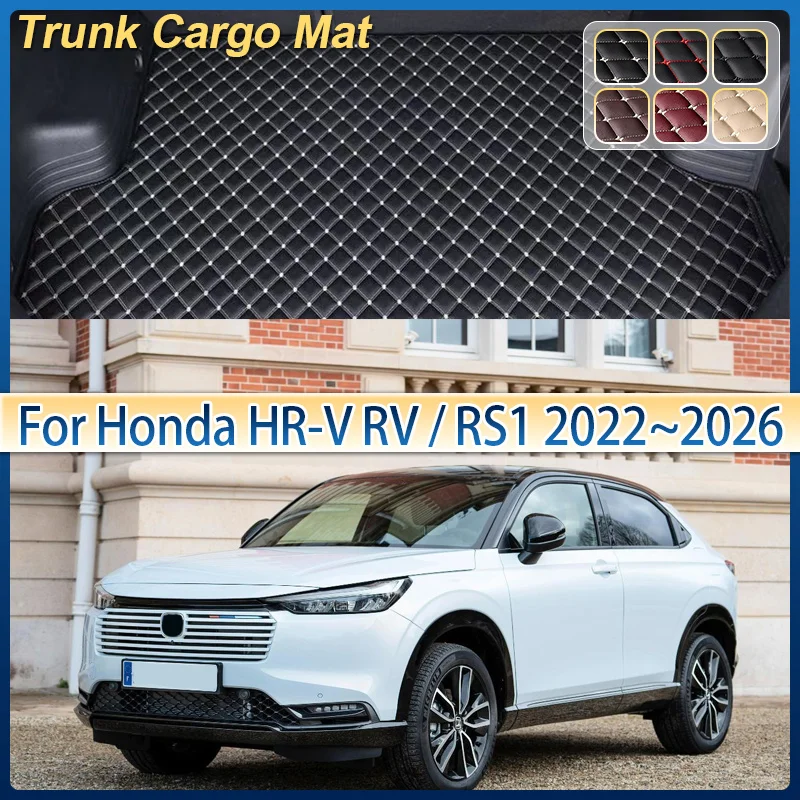 

Коврик в багажник из кожи для Honda HR-V RV RS1 2022~2026 (глобальная версия), защитный коврик-подушка для багажного отсека, аксессуары
