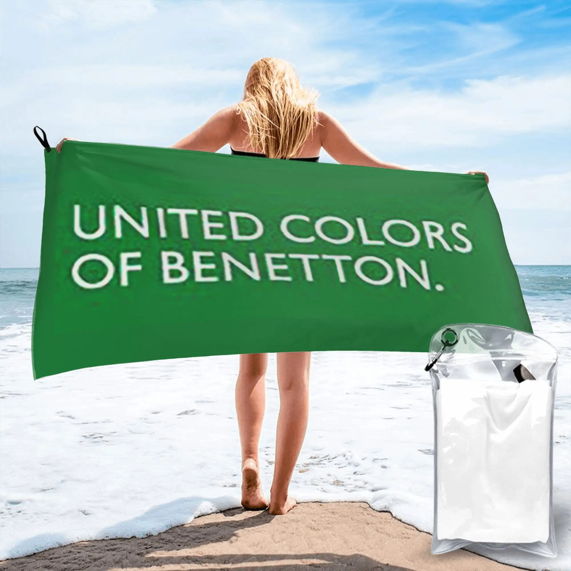 United Colors Of Benetton Beach Towel Soft Microfiber Quick Dry Absorbent Quick Towels For Bath
