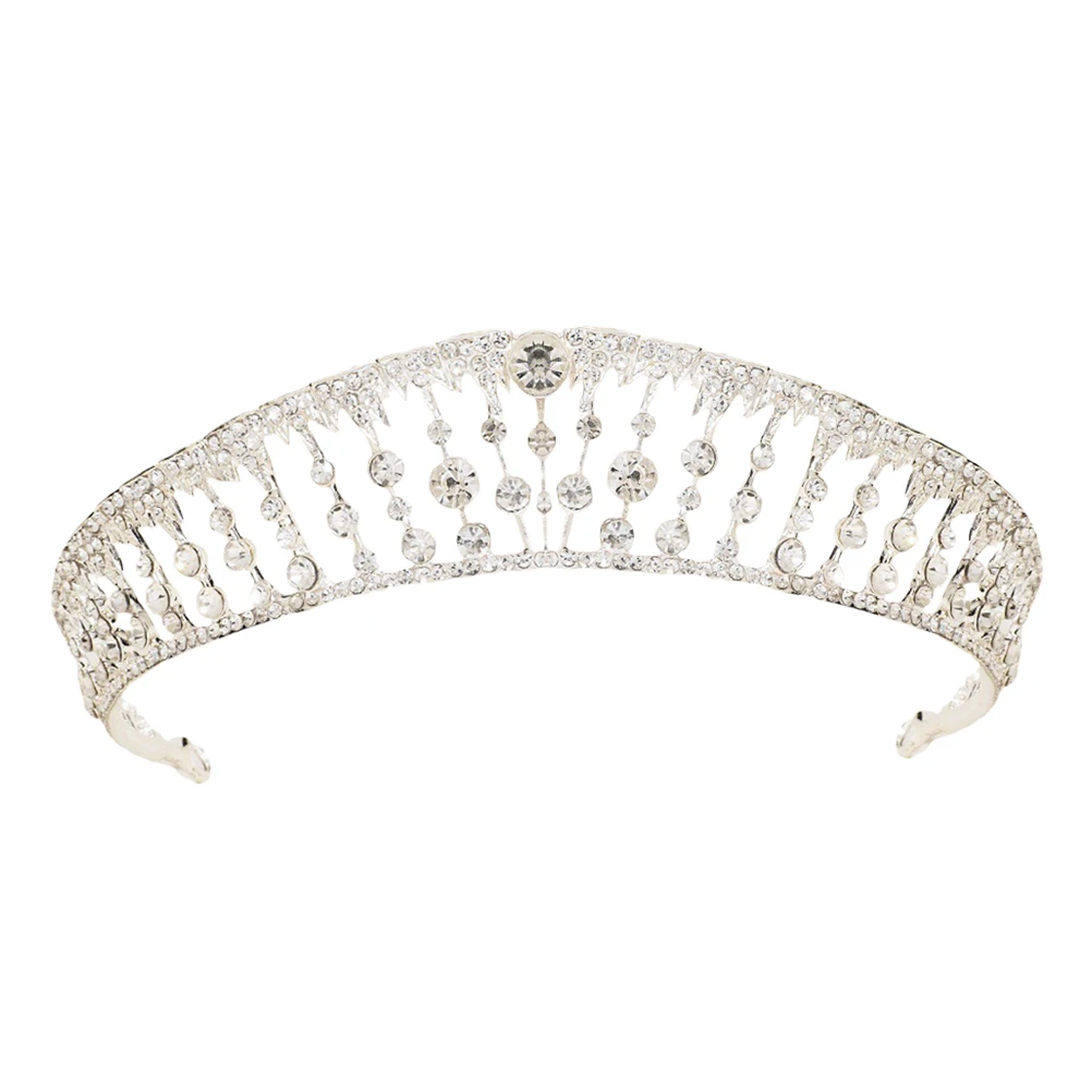 

Корона принцессы, декор для волос, элегантная тиара на голову, серебряные женские подарки, ювелирные изделия для свадебной вечеринки, банкет, свадебные аксессуары, бриллиантовый жемчуг