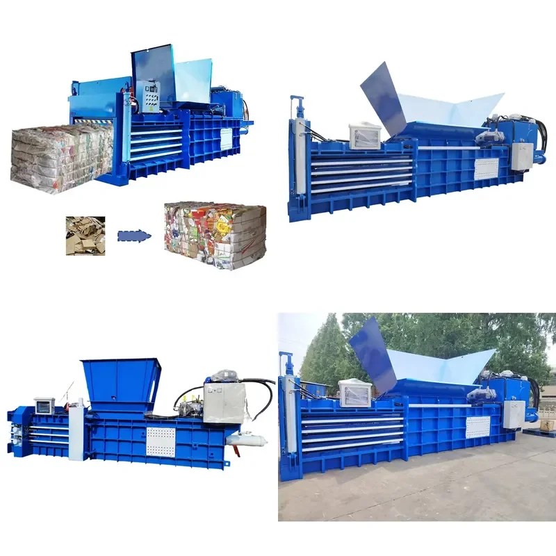 [2026] Horizontal Baler 30T 50T 60T 80T Plastic Baler for Paper Box Pet Sheet pp Pe Ldpe Waste Plastic Baler