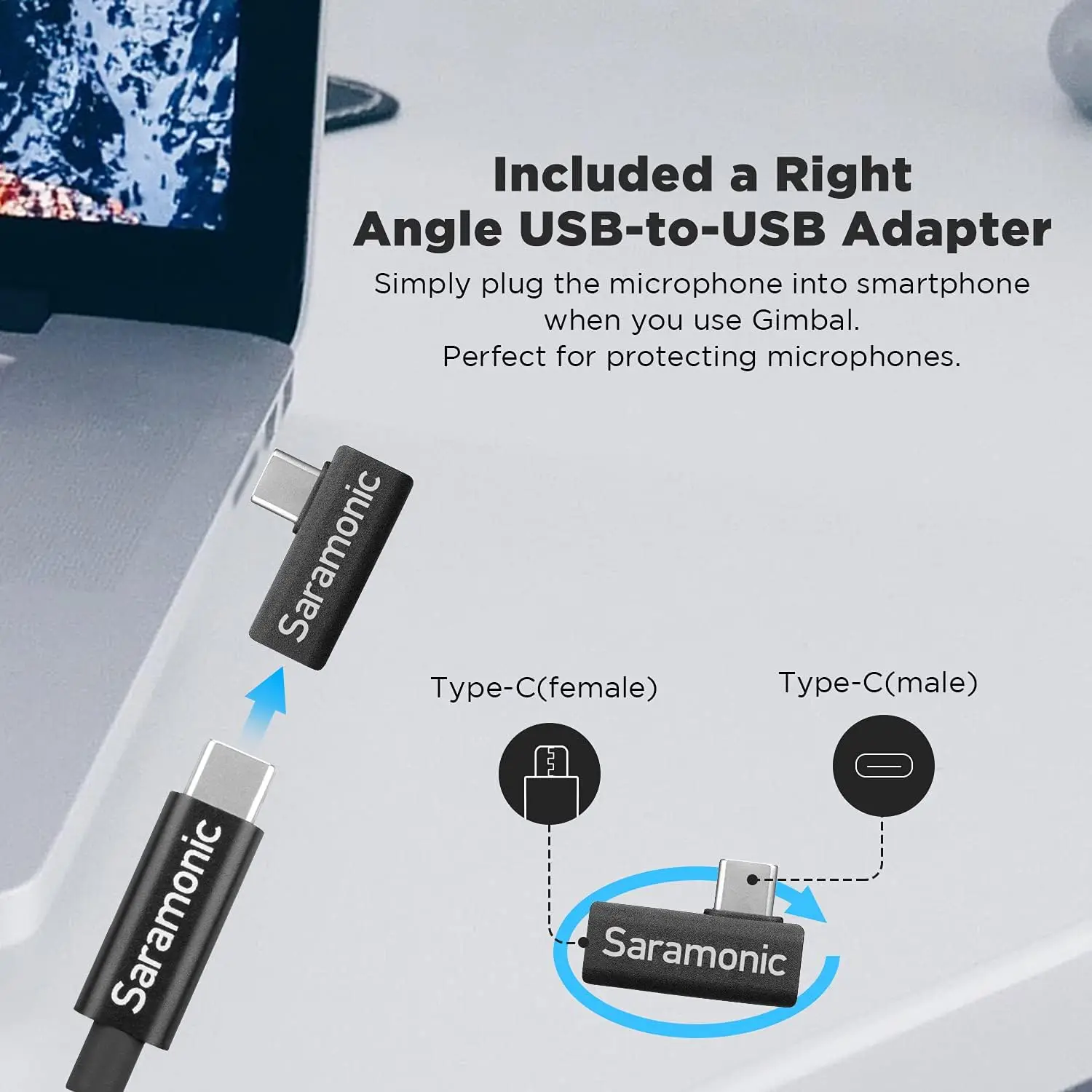 Конденсаторный петличный микрофон Saramonic LavMicro U3C, USB Type-C, для Android-смартфонов