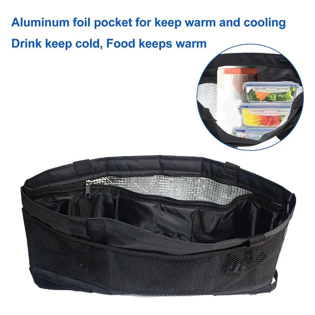 A24I Walker Bag with Soft Cooler & Cup Holder,Walker Bags for Folding Walker,WalkerBaskets,Cup Holder for Walker