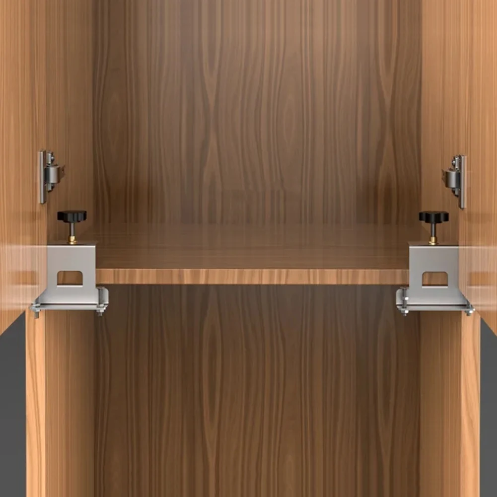 

AA76-Cabinet Door Panel Mounting Jig Multi-Role Panel Positioning Fixing Clamp Wood Board Handle Install Punching Locator