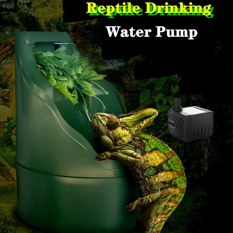 Automatic Reptile ABS Drinking Fountain Filter Feeding Drinkers Chameleon Lizard Terrarium Drinking Fountain Water Dripper