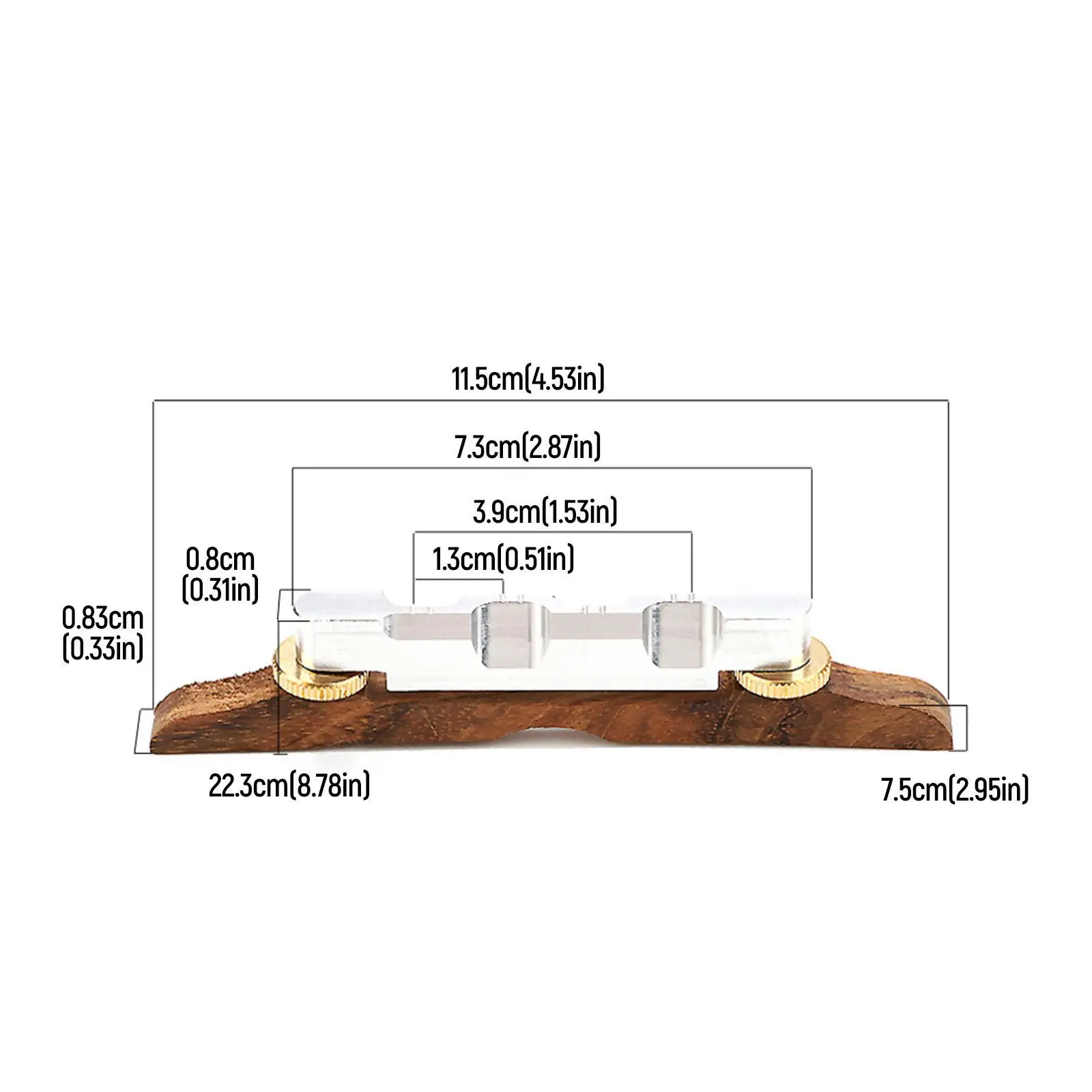 JEBridge-Pièces de rechange en bois pour guitares acoustiques, selles à roulettes, stables, universelles, faciles à installer, durables, accessoires de mise à niveau