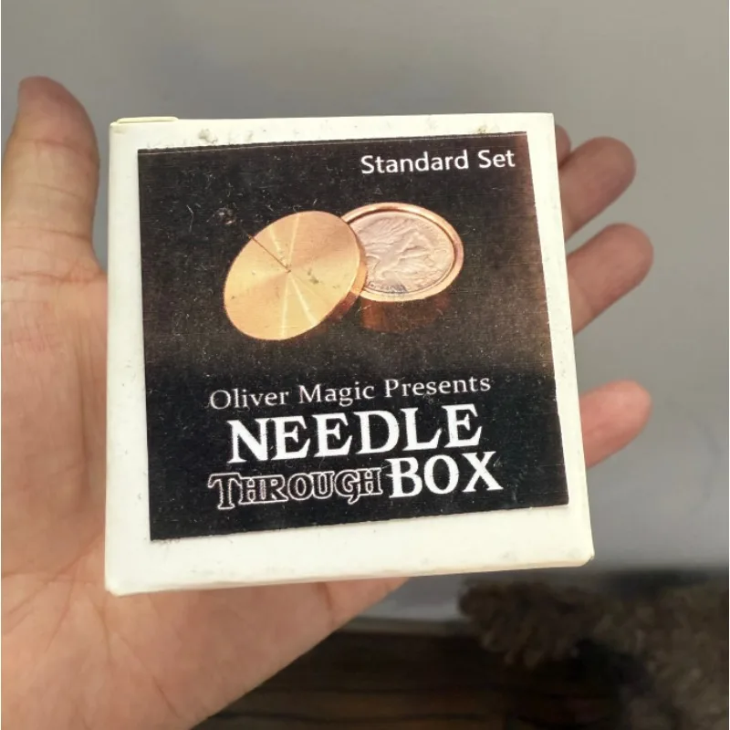 

Oliver Magic Needle Through Box Волшебные трюки крупным планом Иллюзии с внешним видом монет Уличный фокусник Уловка и реквизит Игры Забавные