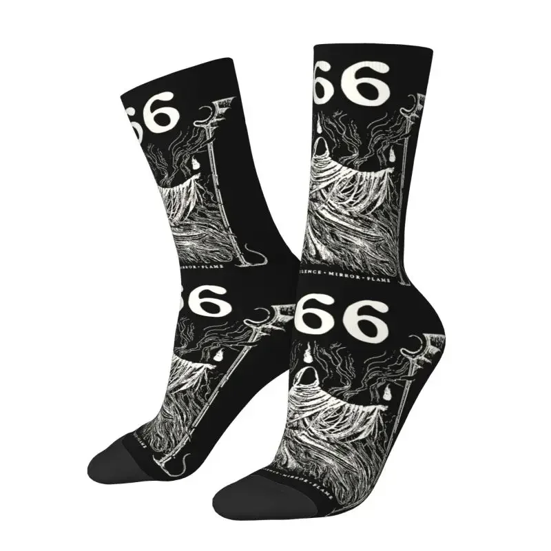 666 Dance Ritual Baphomet Dress Socks Mens Womens Warm Funny Novelty Hail Satan Devil Crew 