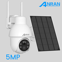 ANRAN 5MP Wifi Solar Camera 360° View Siren Alarm Color Night Vision Security Outdoor Wireless Two Way Audio Human Detection