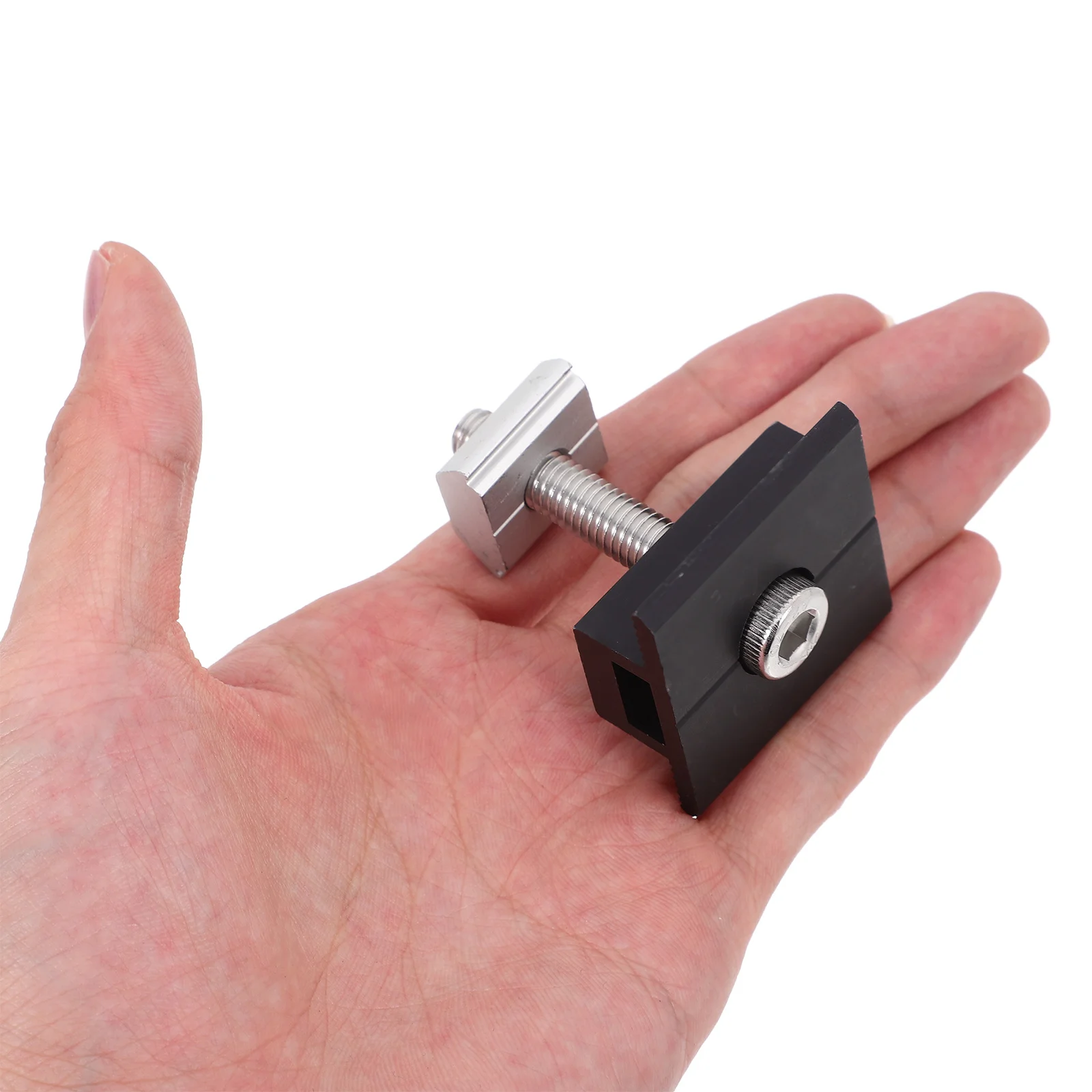 4 قطعة لوحة طاقة شمسية منتصف المشابك الألومنيوم قابل للتعديل دائم تصاعد بين قوسين آمنة سقف تصاعد الأجهزة للألواح الشمسية