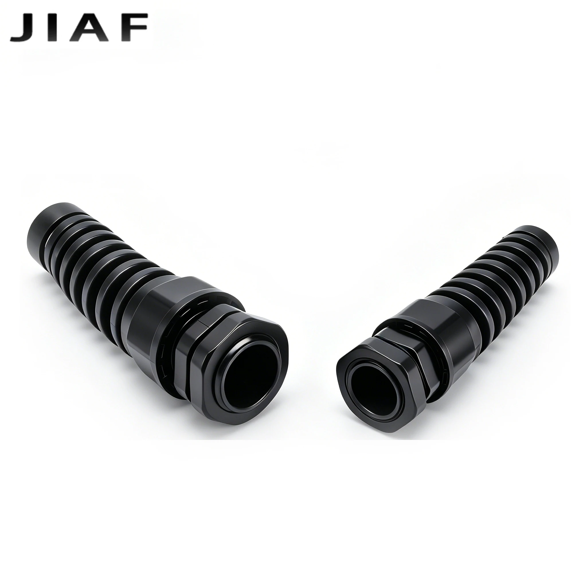 5Pcs Black Waterproof Cable Gland Anti-Bending PG7 Plastic Joint M12 M16 M20 Nylon Torsion-proof Joint PG9 Cable Fixing Glands