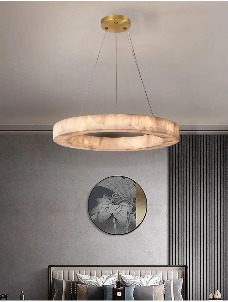 LED retro American marble ceiling pendant light, living room dining room pendant light YX920TB