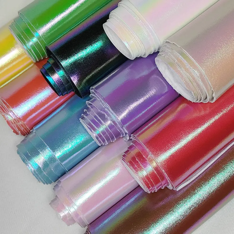 

Full PU Laser Color-changing Dragon Cartoon Handmade Leather Fabric Home Fabric Sponge Pad DIY Craft Material