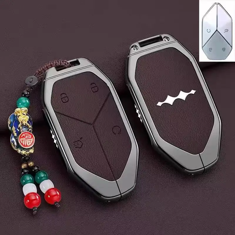 Zinc Alloy Car Key Case Cover Shell Protector Fob Holder for Fangchengbao Titanium 7 EV Bao 8 Bao 5 Titanium 3 2026 Accessories