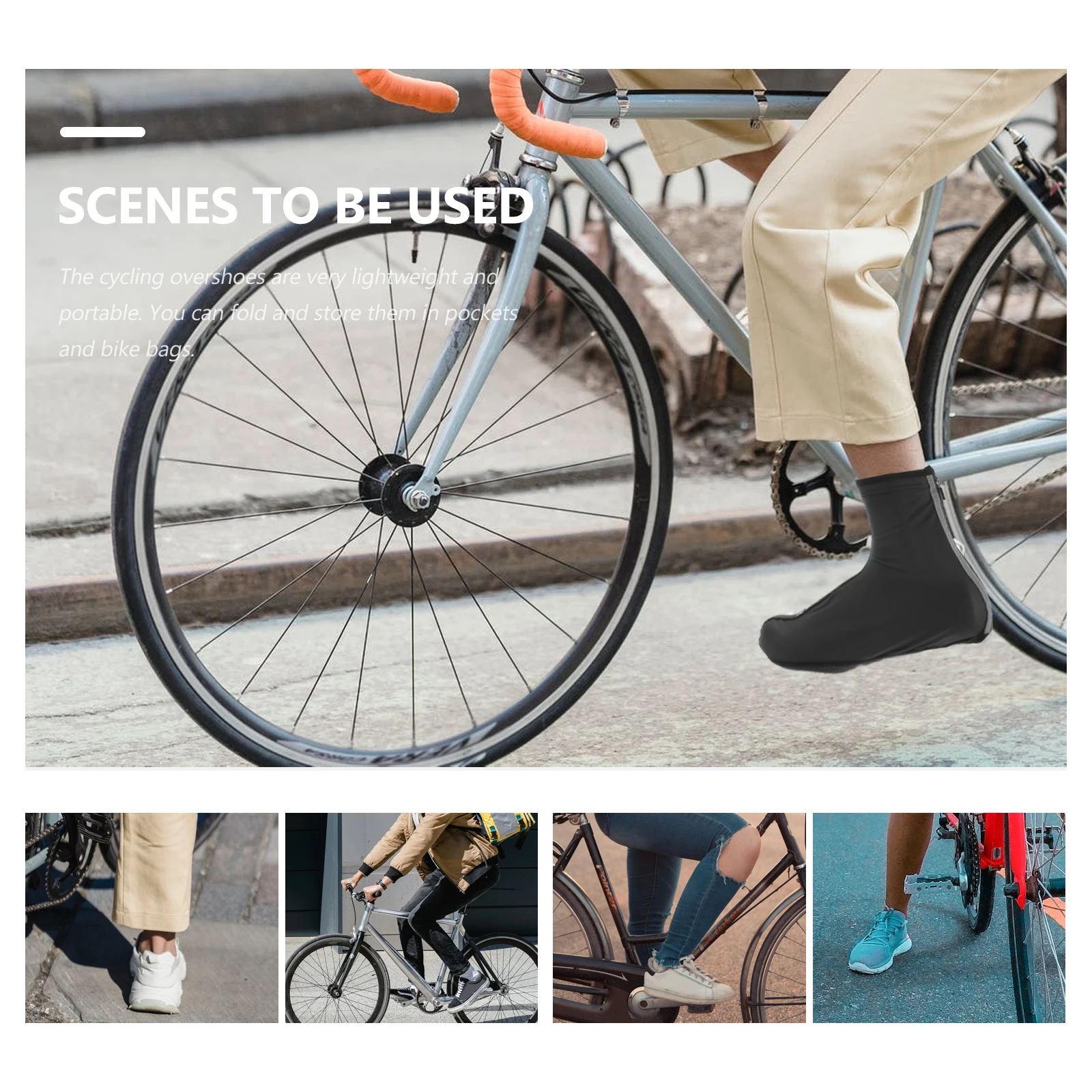 

Cycling Shoe Covers Waterproof Warm Thermal Outdoor Overshoes Anti slip Lightweight Portable Bike Riding Supplies Shoes for Men