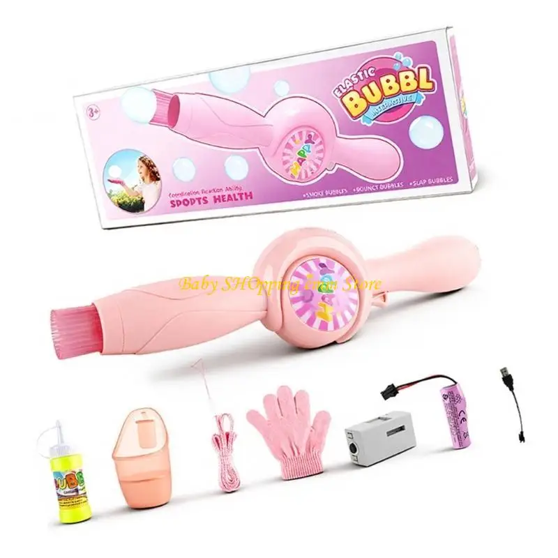 Pistolas burbujas mano 23GD, juguete para niños, varita mágica, fabricante burbujas humo, máquina eléctrica para