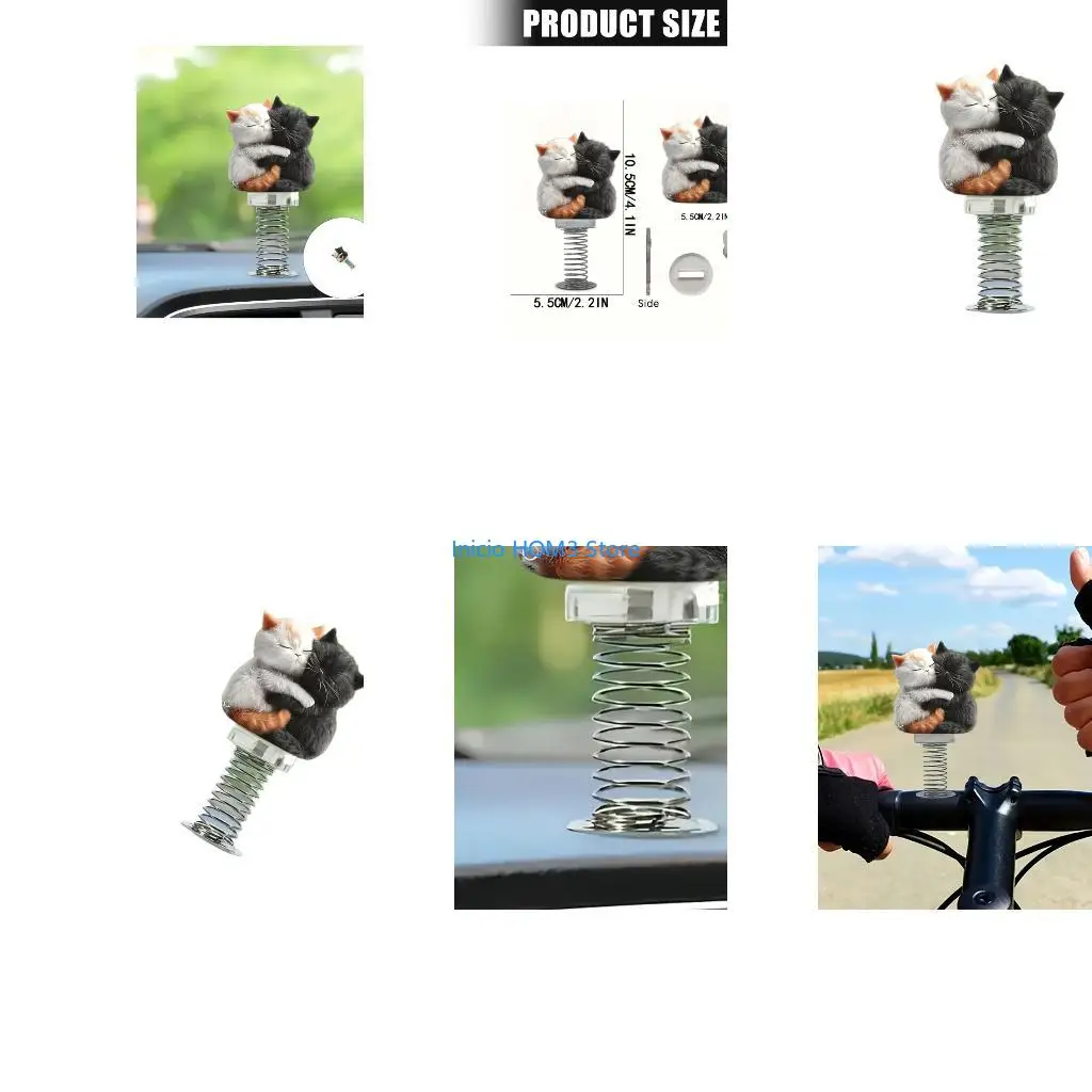 A5YD Shaking Cats Bobblehead Ornaments for Car Interior Decors/Office/Table Decors