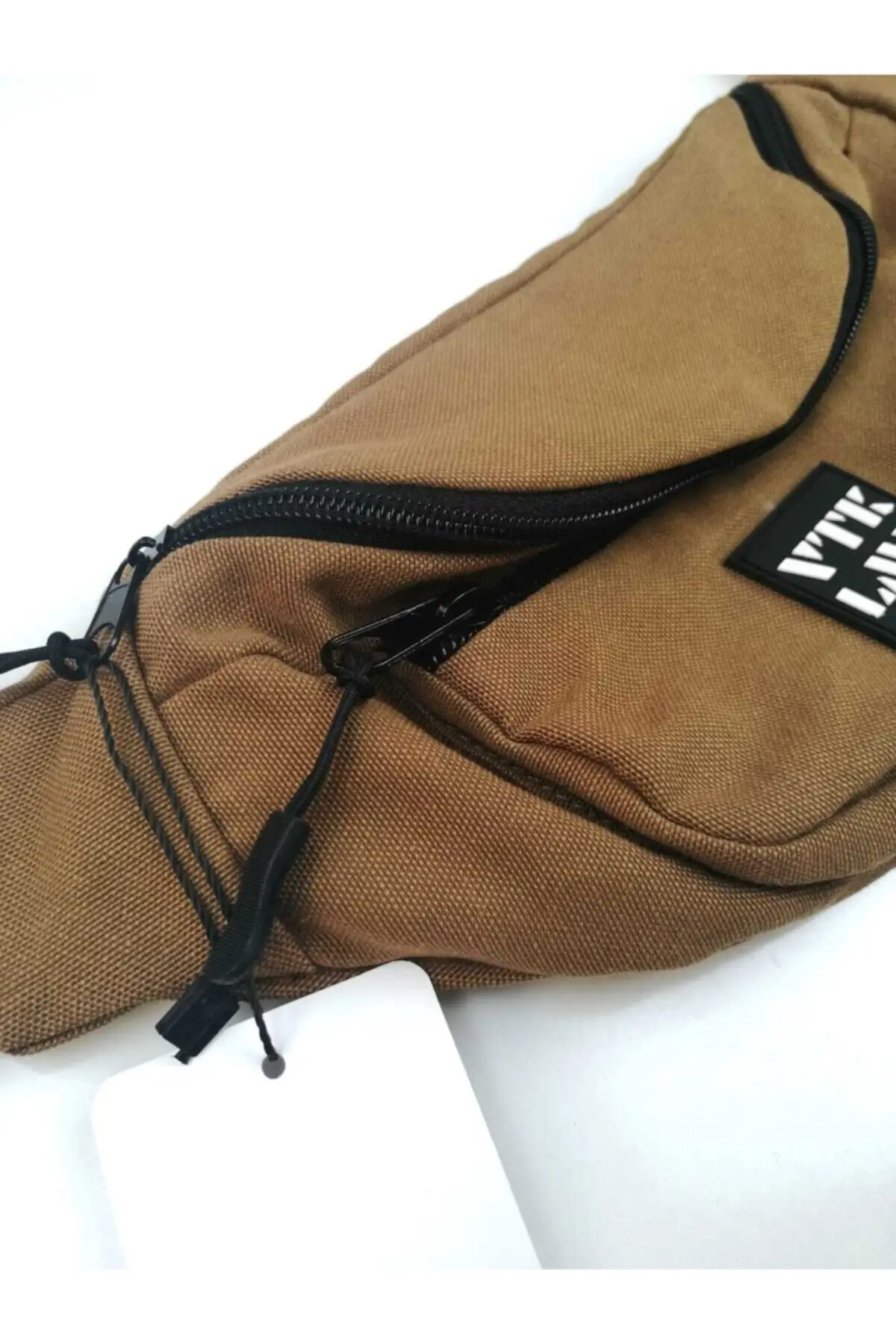 Unisex brown shoulder and waist bag