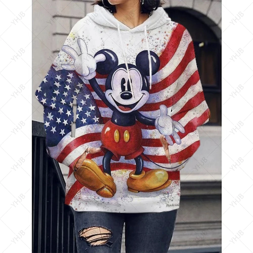 Disney Mickey Mouse Hoodie Women Men Autumn Winter Casual Stylish Coat Kids Fashion Hooded Clothing Boy Girls Cartoon Streetwear