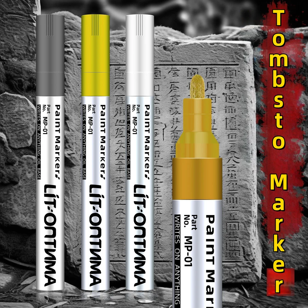 1 Stück/2 Stück Goldener Grabstein-Marker |   Restauriert Text auf Granit/Marmor, Witterungsbeständige Feinspitze