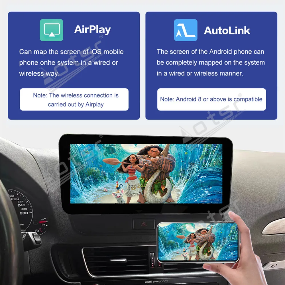 12.3 بوصة لينكس راديو السيارة CarPlay لأودي Q5 2009-2017 شاشة تعمل باللمس مشغل وسائط متعددة لتحديد المواقع والملاحة رئيس وحدة اكسسوارات السيارات