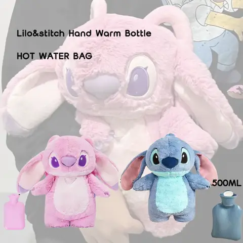 IN STOCK 30cm Lilo&stitch Hand Warm Bottle Doll Hot Water Bottles Soft Winter kawaii Portable Keep Warm Toys Girl Christmas Gift